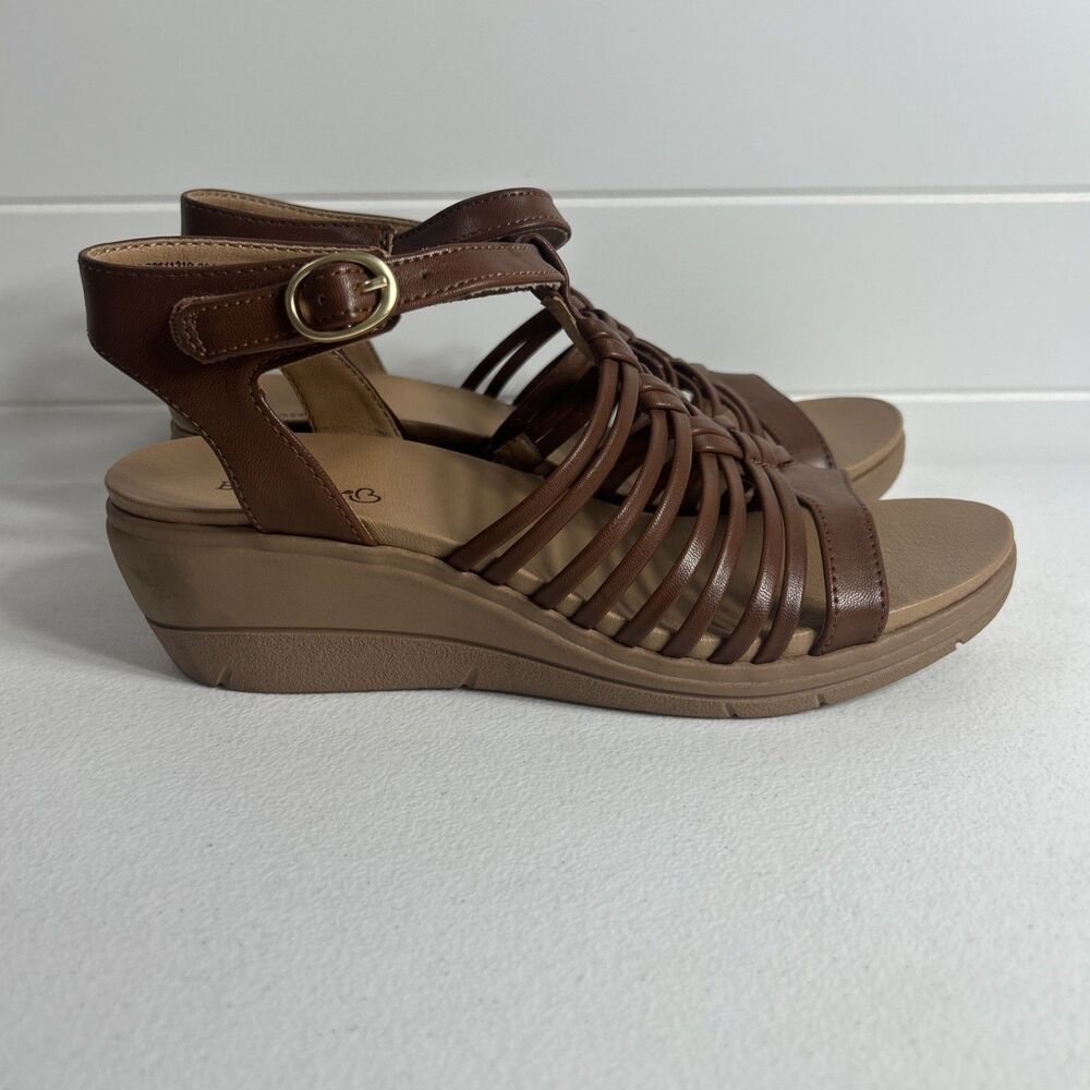 Baretraps Women’s Shoes Size 7 M Brown Cageny Casual Strappy Wedge Sandal